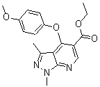 CAS#: 174842-34-3, 4-(4-Methoxyphenoxy)-1,3-Dimethyl-1H-Pyrazolo[3,4-b]Pyridine-5-carboxylic Acid Ethyl Ester