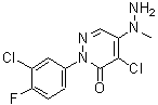 CAS 登录号：175135-72-5， 4-氯-2-(3-氯-4-氟苯基)-5-(1-甲基肼基)-3(2H)-哒嗪酮
