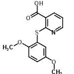 CAS 登录号：175135-77-0， 2-[(2,5-二甲氧基苯基)硫基]烟酸