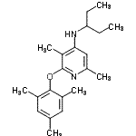 CAS 登录号：175140-00-8， 2-(均三甲苯基氧基)-3,6-二甲基-N-(3-戊烷基)-4-吡啶胺