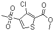 CAS 登录号：175201-76-0， 3-氯-4-(甲基磺酰基)-2-噻吩羧酸甲酯