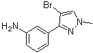CAS 登录号：175201-77-1， 3-(4-溴-1-甲基-1H-吡唑-3-基)苯胺