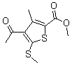 CAS 登录号：175201-84-0， 4-乙酰基-3-甲基-5-(甲硫基)-2-噻吩羧酸甲酯