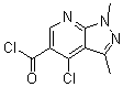 CAS 登录号：175201-95-3， 4-氯-1,3-二甲基-1H-吡唑并[3,4-b]吡啶-5-甲酰氯