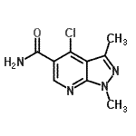 CAS 登录号：175201-98-6， 4-氯-1,3-二甲基-1H-吡唑并[3,4-b]吡啶-5-甲酰胺