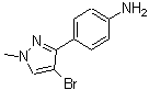 CAS 登录号：175276-41-2， 4-(4-溴-1-甲基-1H-吡唑-3-基)苯胺