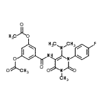 CAS#: 176378-95-3, 5-{[6-(Dimethylamino)-1-(4-Fluorophenyl)-3-Methyl-2,4-Dioxo-1,2,3,4-Tetrahydro-5-Pyrimidinyl]Carbamoyl}-1,3-Phenylene Diacetate