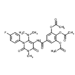 CAS 登录号：176379-08-1， 5-{[6-(二甲基氨基)-1-(4-氟苯基)-3-甲基-2,4-二氧代-1,2,3,4-四氢-5-嘧啶基]氨基甲酰}苯-1,2,3-三基三乙酸酯