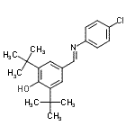CAS 登录号：177170-34-2， 4-{(E)-[(4-氯苯基)亚氨基]甲基}-2,6-二(2-甲基-2-丙基)苯酚