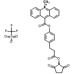 CAS 登录号：177332-37-5， 9-[(4-{3-[(2,5-二氧代-1-吡咯烷基)氧基]-3-氧代丙基}苯氧基)羰基]-10-甲基吖啶鎓三氟甲烷磺酸酯