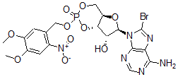 CAS 登录号：177592-87-9， (1S,6R,8R,9R)-8-(6-氨基-8-溴嘌呤-9-基)-3-[(4,5-二甲氧基-2-硝基苯基)甲氧基]-3-氧代-2,4,7-三氧杂-3-磷杂双环[4.3.0]壬烷-9-醇