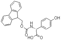 CAS 登录号：178119-93-2， (alphaR)-alpha-[[(9H-芴-9-基甲氧基)羰基]氨基]-4-羟基-苯乙酸
