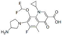 CAS 登录号：178174-19-1， 7-(3-氨基吡咯烷-1-基)-1-环丙基-8-(二氟甲氧基)-6-氟-5-甲基-4-氧代喹啉-3-羧酸