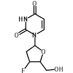 CAS 登录号：178374-44-2， 1-(2,3-二脱氧-3-氟呋喃戊糖基)-2,4(1H,3H)-嘧啶二酮