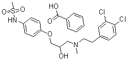 CAS 登录号：178894-81-0， N-[4-(3-{[2-(3,4-二氯苯基)乙基](甲基)氨基}-2-羟基丙氧基)苯基]甲烷磺酰胺苯甲酸盐