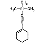 CAS 登录号：17988-44-2， (1-环己烯-1-基乙炔基)(三甲基)硅烷
