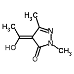 CAS 登录号：179985-33-2， (4Z)-4-(1-羟基乙亚基)-2,5-二甲基-2,4-二氢-3H-吡唑-3-酮
