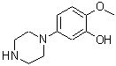 CAS 登录号：180698-25-3， 2-甲氧基-5-(1-哌嗪基)苯酚