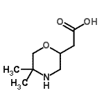 CAS 登录号：180863-28-9， (5,5-二甲基-2-吗啉基)乙酸