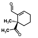 CAS 登录号：180871-80-1， (6R)-6-乙酰基-6-甲基-1-环己烯-1-甲醛