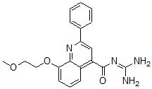 CAS 登录号：181048-36-2， N-(二氨基亚甲基)-8-(2-甲氧基乙氧基)-2-苯基喹啉-4-甲酰胺