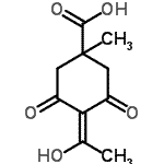 CAS 登录号：181486-37-3， 4-(1-羟基乙亚基)-1-甲基-3,5-二氧代环己烷羧酸