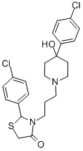 CAS 登录号：182188-91-6， 2-(4-氯苯基)-3-[3-[4-(4-氯苯基)-4-羟基哌啶-1-基]丙基]-1,3-噻唑烷-4-酮