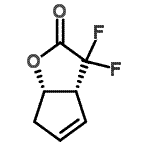 CAS 登录号：182932-03-2， (3aR,6aS)-3,3-二氟-3,3A,6,6A-四氢-2H-环戊二烯并[b]呋喃-2-酮