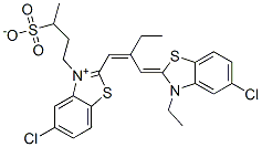 CAS 登录号：18426-55-6， 5-氯-2-[2-[(5-氯-3-乙基-3H-苯并噻唑-2-亚基)甲基]丁-1-烯基]-3-(3-磺酸基丁基)苯并噻唑鎓内盐