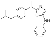 CAS#: 184706-24-9, 5-[1-[4-(2-Methylpropyl)Phenyl]Ethyl]-N-Phenyl-1,3,4-Oxadiazol-2-Amine