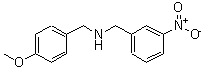 CAS 登录号：186129-17-9， 1-(4-甲氧基苯基)-N-(3-硝基苄基)甲胺