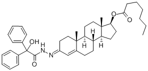 CAS 登录号：18625-33-7， 睾酮17-庚酸酯3-二苯乙醇酸腙