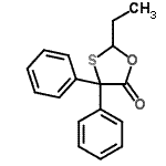 CAS 登录号：18648-77-6， 2-乙基-4,4-二苯基-1,3-氧硫杂环戊烷-5-酮