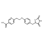 CAS#: 186751-40-6, 6-(2-{4-[(2,4-Dioxo-1,3-Thiazolidin-5-Yl)Methyl]Phenoxy}Ethyl)Nicotinic Acid