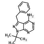 CAS 登录号：186895-85-2， 3-苄基-1-(2-甲基-2-丙基)-1H-吡唑并[3,4-d]嘧啶-4-胺