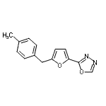 CAS 登录号：18726-01-7， 2-[5-(4-甲基苄基)-2-呋喃基]-1,3,4-恶二唑