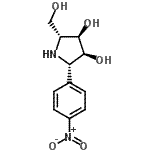 CAS 登录号：188745-01-9， (2R,3R,4S,5S)-2-(羟基甲基)-5-(4-硝基苯基)-3,4-吡咯烷二醇