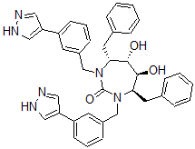 CAS#: 189275-62-5, (4R,5S,6S,7R)-5,6-Dihydroxy-4,7-Bis(Phenylmethyl)-1,3-Bis[[3-(1H-Pyrazol-4-Yl)Phenyl]Methyl]-1,3-Diazepan-2-One