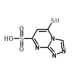 CAS 登录号：189503-76-2， 5-硫基[1,2,4]三唑并[4,3-a]嘧啶-7-磺酸