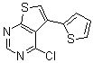 CAS 登录号：189681-04-7， 4-氯-5-(2-噻吩基)-噻吩并[2,3-d]嘧啶