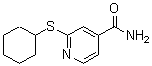 CAS 登录号：189759-00-0， 2-(环己基硫代)-4-吡啶甲酰胺