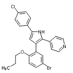 CAS 登录号：191034-25-0， 4-[3-(5-溴-2-丙氧基苯基)-5-(4-氯苯基)-1H-吡咯-2-基]吡啶