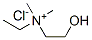 CAS 登录号：19147-34-3， 乙基(2-羟基乙基)二甲基氯化铵