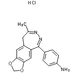 CAS#: 192065-56-8, 4-(8-Methyl-9H-[1,3]Dioxolo[4,5-h][2,3]Benzodiazepin-5-Yl)Aniline Hydrochloride (1:1)