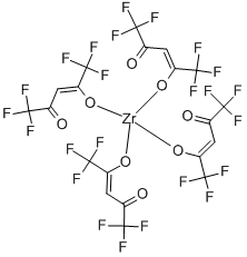 CAS 登录号：19530-02-0， (Sa-8-11'1'1''1''1'''11''')-四(1,1,1,5,5,5-六氟-2,4-戊烷二酮)-锆