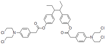 CAS#: 19659-38-2, Hexane-3,4-diyldibenzene-4,1-diyl bis({4-[bis(2-chloroethyl)amino]phenyl}acetate)