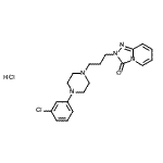 CAS 登录号：19666-36-5， 2-{3-[4-(3-氯苯基)-1-哌嗪基]丙基}[1,2,4]三唑并[4,3-a]吡啶-3(2H)-酮盐酸盐(1:1)