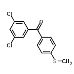 CAS 登录号：197439-14-8， (3,5-二氯苯基)[4-(甲硫基)苯基]甲酮