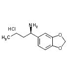 CAS 登录号：197508-49-9， (1R)-1-(1,3-苯并二氧戊环-5-基)-1-丁胺盐酸盐(1:1)