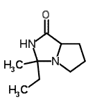 CAS 登录号：197709-31-2， 3-乙基-3-甲基六氢-1H-吡咯并[1,2-c]咪唑-1-酮
